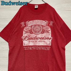 【入手困難】Budweiser バドワイザー　Tシャツ　2XLサイズ　ビッグロゴ　海外輸入　企業　会社　一点物 ゆったり　レア　オーバーサイズ