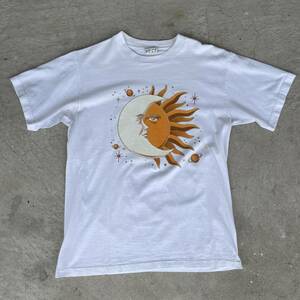 ビンテージ　unknown　月と太陽　プリント　Tシャツ　USA製　230725