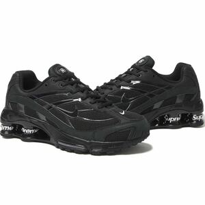 送料無料 27cm 黒 Supreme Nike Shox Ride 2 Black シュプリーム ナイキ ショックスライド2 ブラック US9 AF1 ボックスロゴ box logo 新品