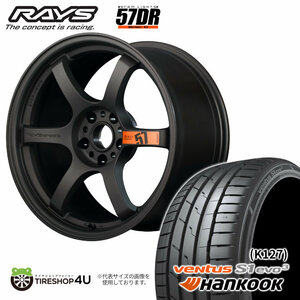 4本セット RAYS グラムライツ gramLIGHTS 57DR spec D 18x8.5J 5/114.3 +37 AZZ HANKOOK S1 evo3 K127 245/40R18 WRX