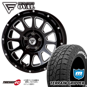 4本セット DELTAFORCE OVAL 16x7J 5/114.3+35 BSM MONSTA TERRAIN GRIPPER 215/70R16 ホワイトレター デリカD5