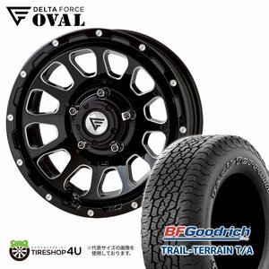 4本セット DELTAFORCE OVAL 16x6J 5/139.7 -5 BSM BFGoodrich TRAIL-TERRAIN T/A 225/75R16 ホワイトレター ジムニーシエラ JB74