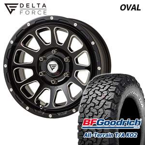 4本セット DELTAFORCE OVAL 17x8J 6/139.7+20 BSM BFGoodrich All-Terrain T/A KO2 285/70R17 ホワイトレター FJクルーザー