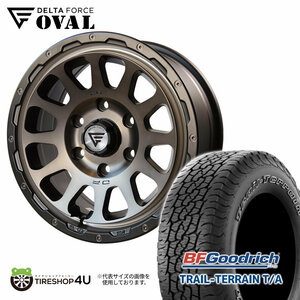 4本セット DELTAFORCE OVAL 17x8J 6/139.7+20 MSP BFGoodrich TRAIL-TERRAIN T/A 265/65R17 ホワイトレター プラド