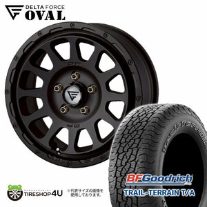 4本セット DELTAFORCE OVAL 17x7J 5/114.3+32 MB BFGoodrich TRAIL-TERRAIN T/A 225/65R17 ホワイトレター RAV4 ハリアー