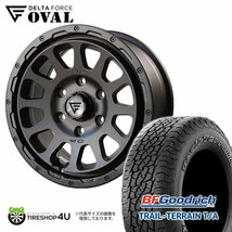 4本セット DELTAFORCE OVAL 17x8J 6/139.7+20 MB BFGoodrich TRAIL-TERRAIN T/A 285/70R17 ホワイトレター FJクルーザー_画像1