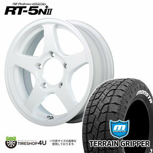 4本セット オフパフォーマー RT5N+II RT5N+2 16x5.5J 5/139.7+22 ホワイト MONSTA TERRAIN GRIPPER 215/70R16 ホワイトレター ジムニー