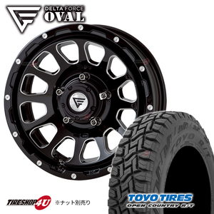 4本セット DELTA FORCE OVAL 16x5.5J 5/139.7 +20 BSM TOYO OPEN COUNTRY R/T 215/70R16 ブラックレター ジムニー JB64 JB23