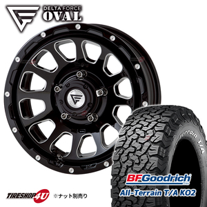 4本セット デルタフォース オーバル OVAL 16x6.0J 5/139.7 -5 BSM BFグッドリッチ オールテレーン KO2 235/70R16 WL ジムニーシエラ JB74