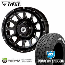 4本セット DELTA FORCE OVAL 16x6.0J 5/139.7 -5 BSM MONSTA TERRAIN GRIPPER A/T 215/70R16 ホワイトレター ジムニーシエラ JB74W_画像1