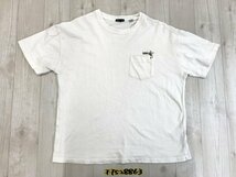 〈送料280円〉FREAK'S STORE フリークスストア メンズ SING刺繍 胸ポケット 半袖Tシャツ S 白_画像1