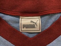 〈送料280円〉PUMA プーマ メンズ フロッキーロゴプリント リンガー 半袖Tシャツ 0 青赤_画像2