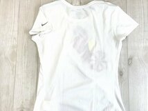 〈送料280円〉NIKE RUNNING ナイキ ランニング レディース ロゴプリント メッシュ ドライ 半袖Tシャツ M 白_画像3