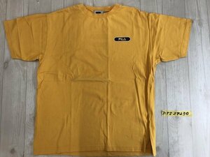 〈送料280円〉FILA フィラ メンズ ロゴバックプリント 半袖Tシャツ 大きいサイズ XL 山吹色