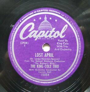 ◆ NAT KING COLE / Nature Boy / Lost April ◆ Capitol 15054 (78rpm SP) ◆