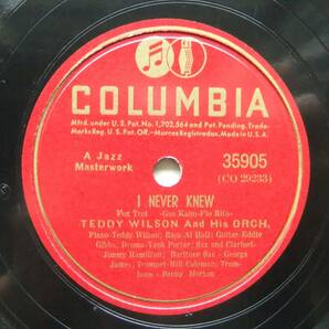 ◆ TEDDY WILSON - HELEN WARD / I Never Knew / Embraceable You ◆ Columbia 35905 (78rpm SP) ◆の画像1