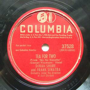 ◆ DINAH SHORE and FRANK SINATRA / Tea For Two / My Romance ◆ Columbia 37528 (78rpm SP) ◆の画像1