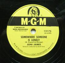 ◆ JONI JAMES / Don't Tell Me Not To Love You / Somewhere Someone Is Lonely ◆ MGM 12175 (78rpm SP) ◆_画像2