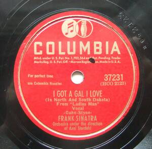 ◆ FRANK SINATRA / I Got a Girl I Love / That's How Much I Love You ◆ Columbia 37231 (78rpm SP) ◆ V