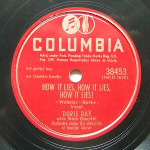 ◆ DORIS DAY / How It Lies, How It Lies, How It Lies! / If I Could Be With You ◆ Columbia 38453 (78rpm SP) ◆の画像1