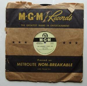 ◆ JONI JAMES / The Moment I Saw You / Where Is That Someone For Me ◆ MGM 12020 (78rpm SP) ◆