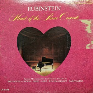 ◎SALE!クラシック RUBINSTEIN HEART OF THE PIANO CONCERTO-BEETHOVEN,CHOPIN,GRIEG....1961'USA RCA