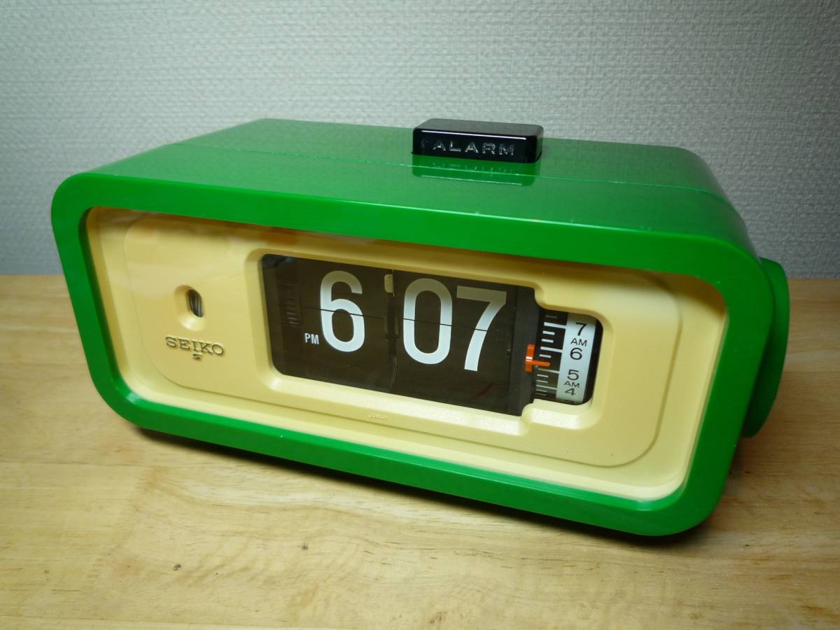 □新品未使用・保管品□ セイコー パタパタ時計 DP601Y【黄】動作確認