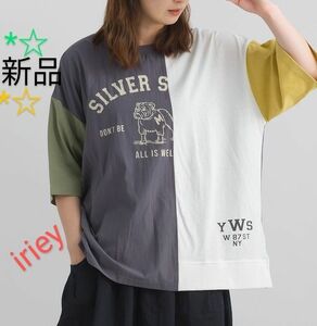  *☆ iriey 新品タグ付き クレイジーTシャツ K31176 人気Tシャツ