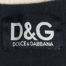 DOLCE&GABBANA ドルチェアンドガッバーナ 半袖 Tシャツ ブラック×レッド 切り返し シールプリント_画像9