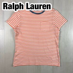 Ralph Lauren Ralph Lauren короткий рукав футболка женский размер M orange белый 