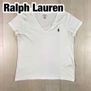 Ralph Lauren ラルフローレン 半袖Tシャツ M ホワイト 刺繍ポニー