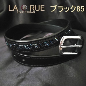 LA・RUE　ロックストーン　ブラック85　本革 レザーベルト 乗馬　馬術