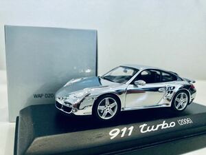 【送料無料】1/43 Porsche特注 Minichamps ポルシェ 911 ターボ (997) 2006 メタルポリッシュ(メッキ)