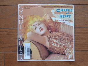 7インチ ep レコード　シンディ・ローパー　チェンジ・オブ・ハート　 Cyndi Lauper / change of heart / 7inch