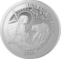 2022年 セントヘレナ ウナとライオン 1ポンド 1オンス 1oz プルーフ 銀貨 NGC PF69 ULTRA CAMEO 女王ラベル イギリス_画像7