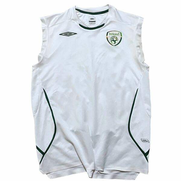 古着 UMBRO アンブロ アイルランド代表 ユニフォーム ゲームシャツタンクトップ ノースリーブ トレーニングシャツ