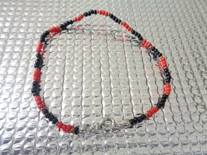 THE BINGO BROTHERS bingo Brothers anklet small bead black x red series 