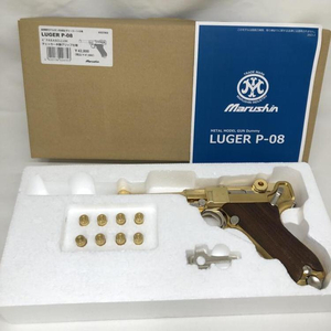 【中古】18歳以上 042 マルシン ルガー P-08 4インチ(チェッカー木製グリップ仕様)STGA刻印有[240019411725]