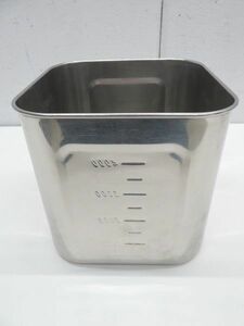 F1264◆YUKIWA◆ステンレス製角キッチンポット 18cm 栃木 宇都宮 中古 業務用 厨房機器