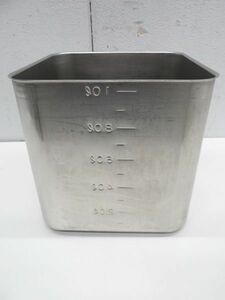 F1265◆ステンレス製◆角キッチンポット 22cm 栃木 宇都宮 中古 業務用 厨房機器