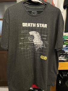 ★USA古着　スターウォーズ　STAR WARS DEATH STAR デススター　グレー　gray まだら　2XL 大きいサイズ