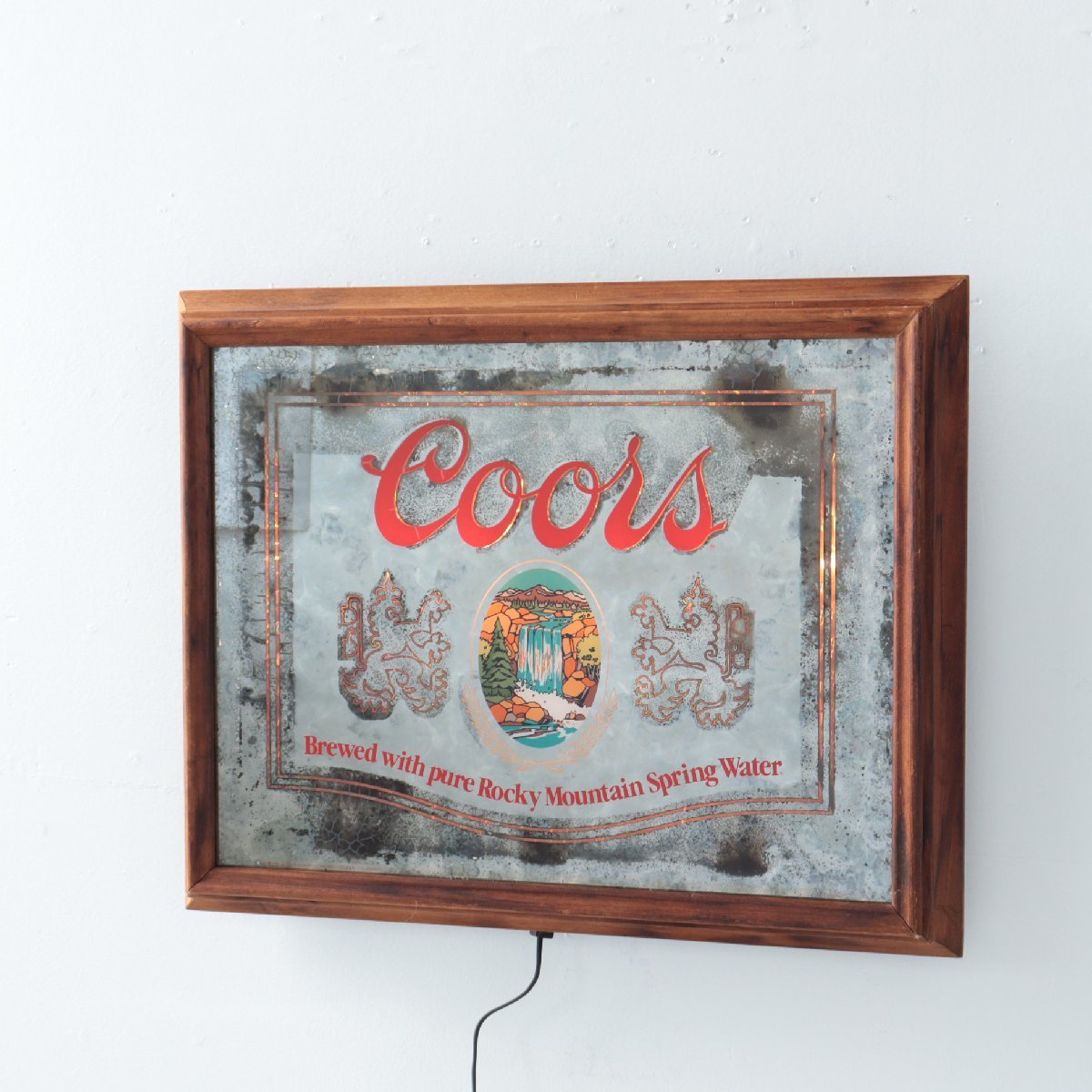ヴィンテージ COORS ライトサイン パブミラー/ クアーズ アメリカ