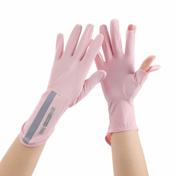 レディース 手袋 UVカット手袋 2本指出し設計で楽にタッチパネル操作 荒れ対策・紫外線対策・通気性あり・手触り良い日焼け防止手袋