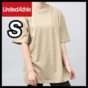 新品未使用 UNITED ATHLE 5.6oz 無地 半袖Tシャツ S サイズ サンドカーキ ユナイテッドアスレ ユニセックス