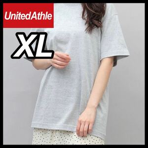 新品未使用 ユナイテッドアスレ5.6oz 無地 半袖Tシャツ XL サイズ グレー UNITED ATHLE ユニセックス