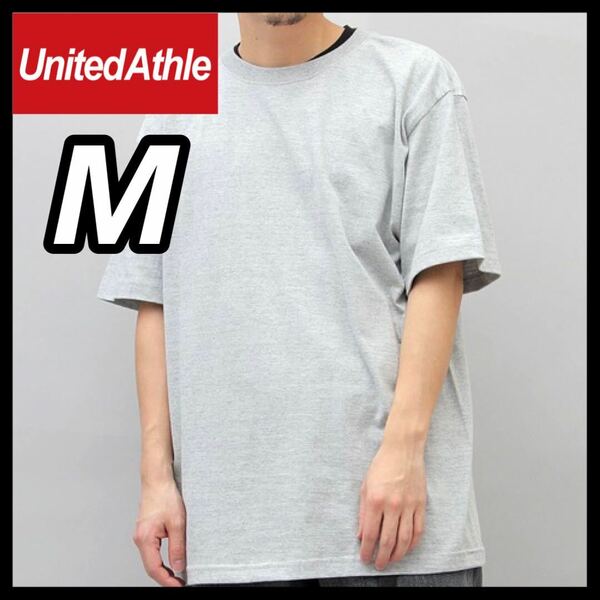 新品未使用 UNITED ATHLE 5.6oz 無地 半袖Tシャツ M サイズ ユナイテッドアスレ グレー ユニセックス