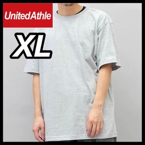 新品未使用 UNITED ATHLE 5.6oz 無地 半袖Tシャツ XL サイズ ユナイテッドアスレ グレー ユニセックス