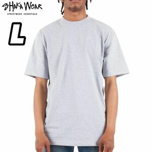 新品未使用 シャカウェア 7.5oz マックスヘビーウエイト 無地 半袖Tシャツ グレー L サイズ shaka wear max heavy weight