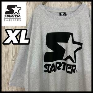 新品未使用 STARTER BLACK LABEL 半袖Tシャツ グレー XL スターター ブラック レーベル アイコンプリント ビッグシルエット