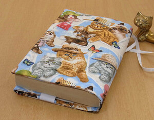 22 B hand made library book@② book cover reading house book@ liking hat stylish light blue . cat cat .. cat cat cat present present 